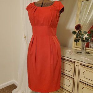 Calvin Klein Red Cap Sleeve Dress